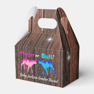 Heifer or Bull Farm Style Gender Reveal Favor Box