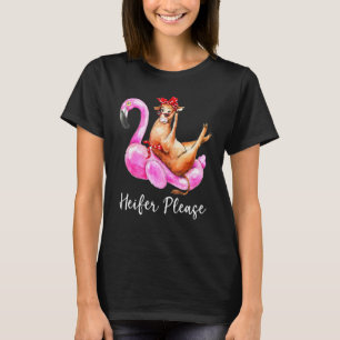 Heifer Please Flamingo Float Bandana Cow T-Shirt