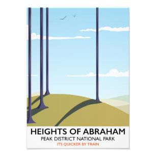 Heights of Abraham Peak District Rail poster