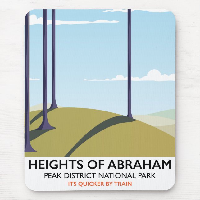 Heights of Abraham Peak District Rail poster Mouse Pad (Front)