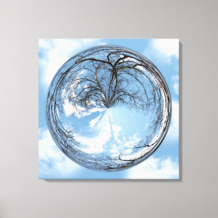 Heights of Heaven tree and sky in bubble Canvas Print