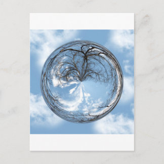 Heights of Heaven with tree, clouds , sky, bubble Postcard