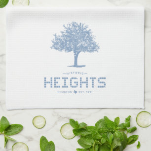 Heights Tile & Tree, Blue Tile, Houston Heights Kitchen Towel