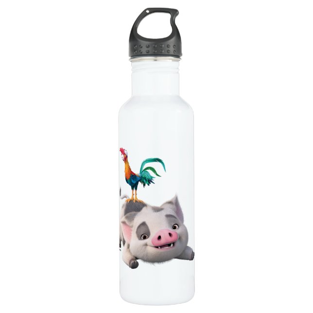 Heihei and Pua Playtime 710 Ml Water Bottle (Front)