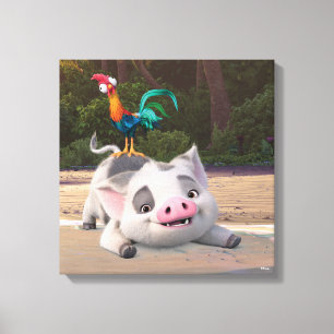 Heihei and Pua Playtime Canvas Print