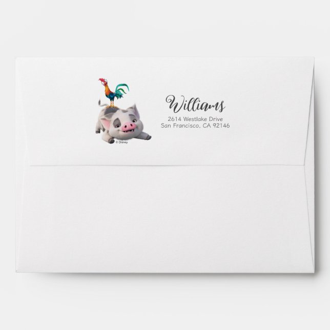 Heihei and Pua Playtime Envelope (Back (Top Flap))