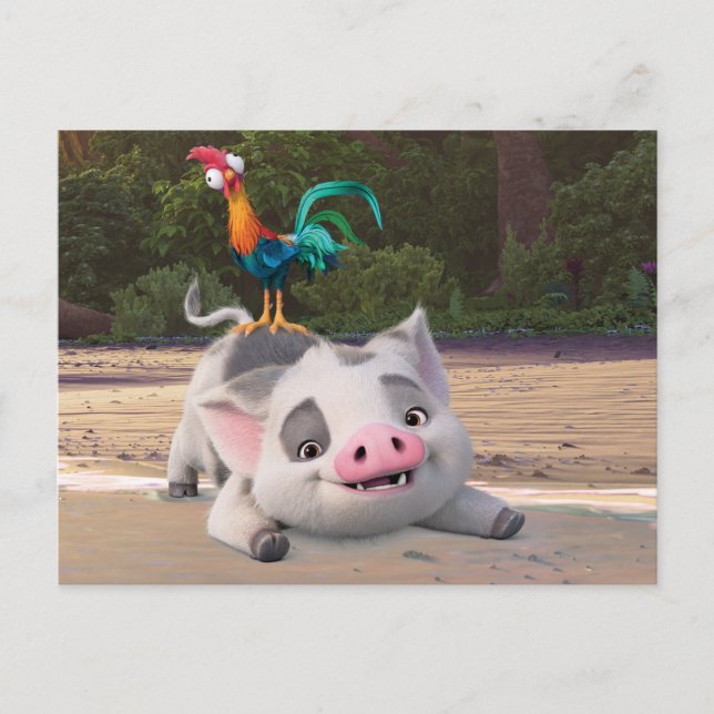 Heihei and Pua Playtime Postcard (Front)