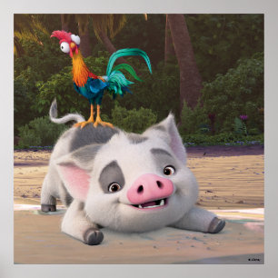 Heihei and Pua Playtime Poster