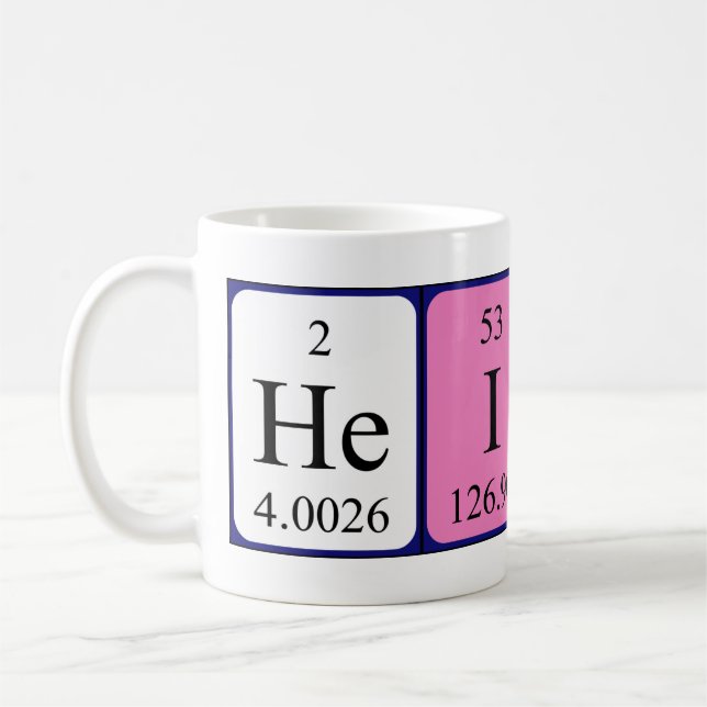 Heiko periodic table name mug (Left)