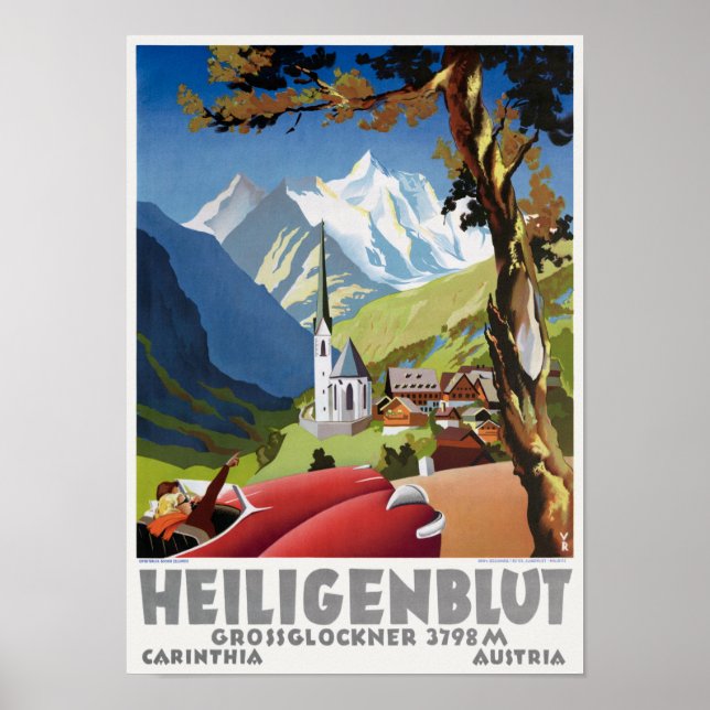 Heiligenblut Autriche Poster vintage (Devant)