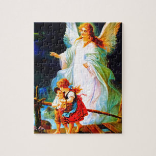 Heiliger Schutzengel  Guardian Angel and Children Jigsaw Puzzle