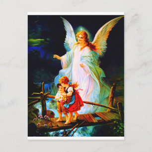 Heiliger Schutzengel  Guardian Angel and Children Postcard