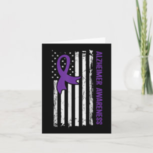 Heimer Awareness American Flag Card
