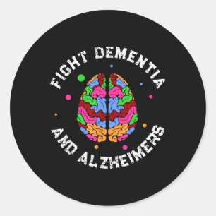 Heimer Awareness End Fight Dementia Heimers Classic Round Sticker