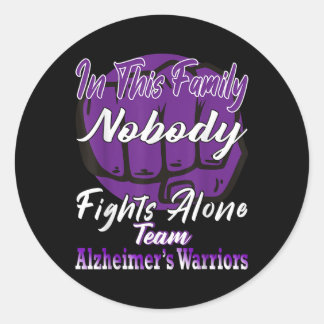 Heimer Awareness Purple Ribbon The End Of Heimers  Classic Round Sticker