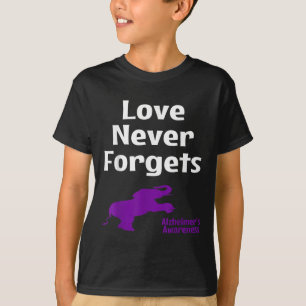 Heimer Awareness Purple Support Love Never Forgets T-Shirt