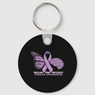 Heimerheimer And Mental Health Awareness Ribbon Keychain