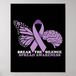 Heimerheimer And Mental Health Awareness Ribbon Poster