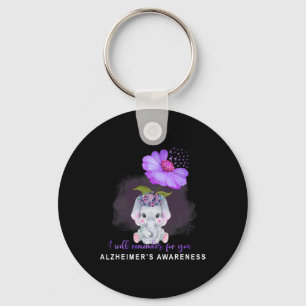 Heimerheimer Awareness Cute Elephant I'll Remember Keychain