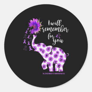 Heimerheimer Awareness Elephant Your Ttle Is My Tt Classic Round Sticker