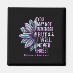 Heimerheimer Awareness Flower Remember Never Forge Magnet