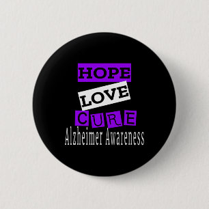 Heimerheimer Awareness Hope Love Cure 2 Inch Round Button