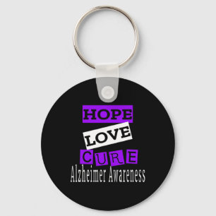 Heimerheimer Awareness Hope Love Cure Keychain