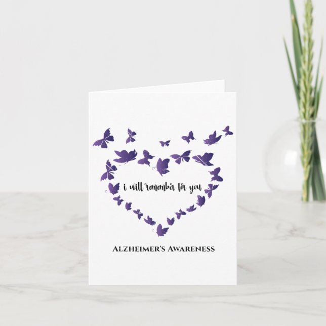 Heimerheimer Awareness I Will Remember For You Cut Card (Front)