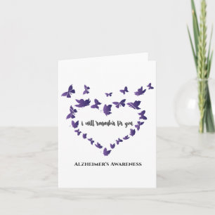 Heimerheimer Awareness I Will Remember For You Cut Card
