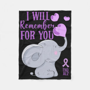 Heimerheimer Awareness I Will Remember For You End Fleece Blanket