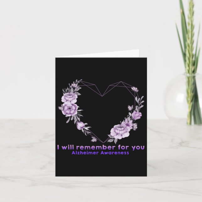 Heimerheimer Awareness I Will Remember For You Flo Card (Front)
