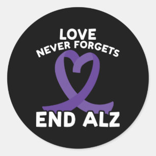 Heimerheimer Awareness Love Never Forgets End Heim Classic Round Sticker