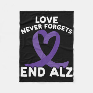 Heimerheimer Awareness Love Never Forgets End Heim Fleece Blanket