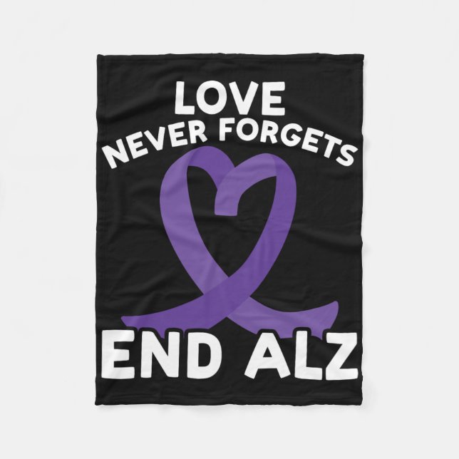 Heimerheimer Awareness Love Never Forgets End Heim Fleece Blanket (Front)