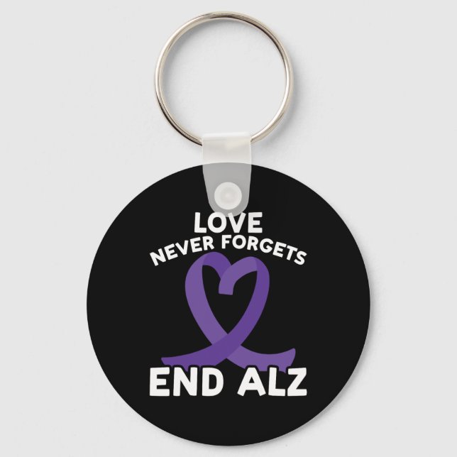 Heimerheimer Awareness Love Never Forgets End Heim Keychain (Front)