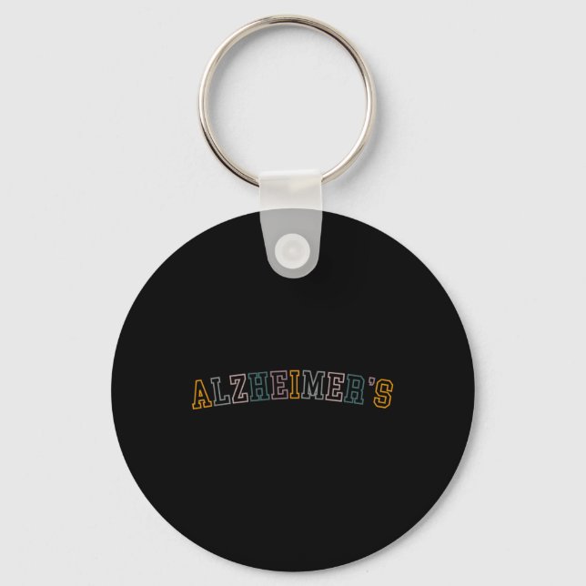 Heimerheimer' Awareness Love Never Forgets  Keychain (Front)