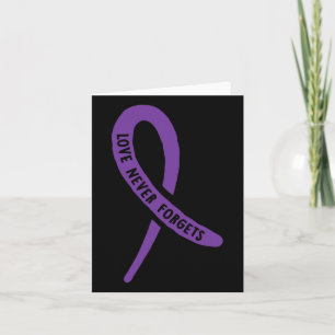 Heimerheimer' Awareness Love Never Forgets Purple Card
