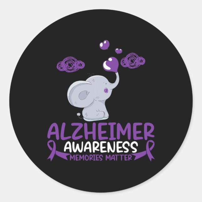 Heimerheimer Awareness Memories Problem End Heimer Classic Round Sticker (Front)