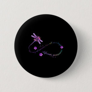 Heimerheimer Awareness Month Dragonfly Remember Wo 2 Inch Round Button