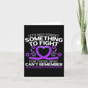 Heimerheimer Awareness Purple Ribbon 2  Card