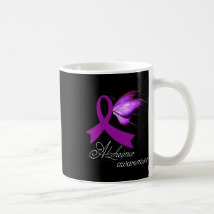 Heimerheimer Awareness Purple Ribbon And Butterfly Coffee Mug