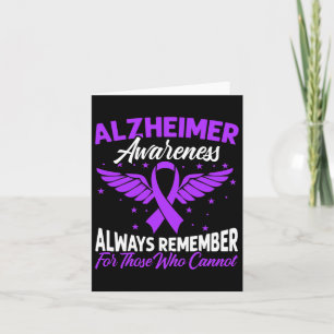 Heimerheimer Awareness Purple Ribbon  Card