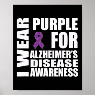 Heimerheimer Awareness Purple Ribbon Support Walk Poster