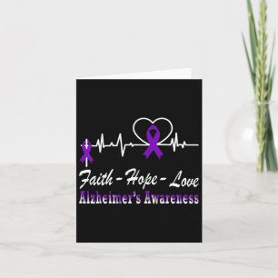 Heimerheimer Awareness Purple Ribbon The End Of He Card
