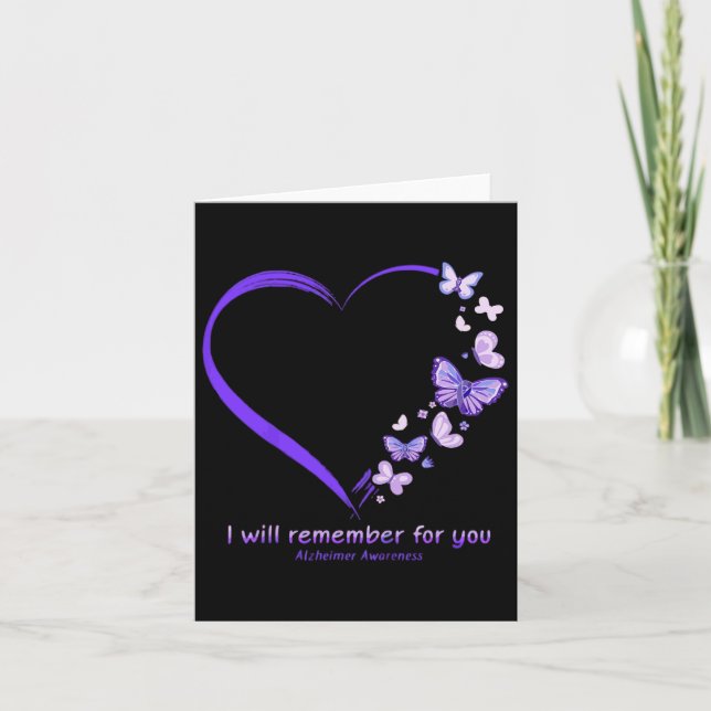 Heimerheimer Awareness Remember Forever Tees  Card (Front)