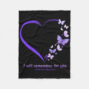 Heimerheimer Awareness Remember Forever Tees Fleece Blanket