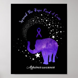 Heimerheimer Awareness Spread The Hope Find A Cure Poster