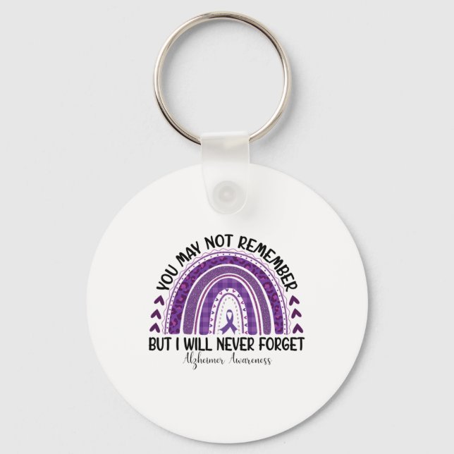 Heimerheimer Awareness You May Not Remember I Will Keychain (Front)