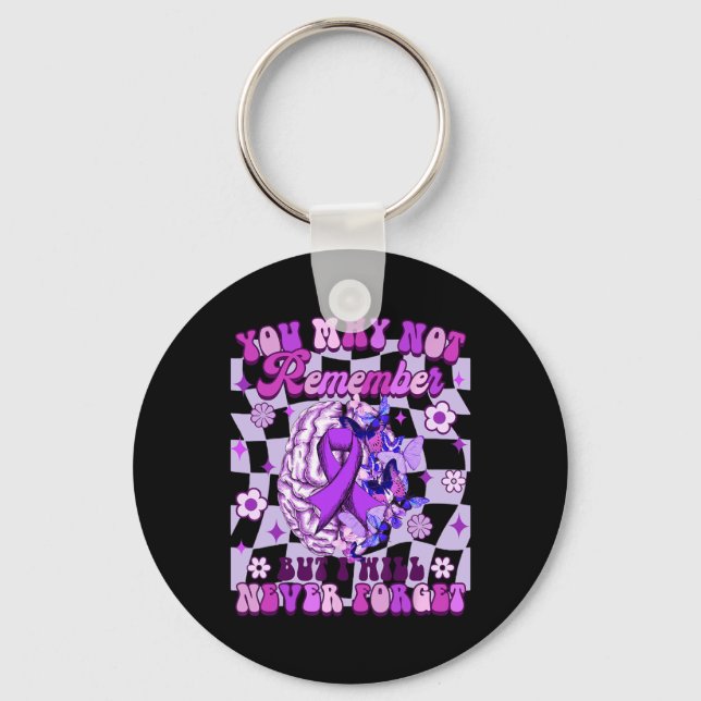 Heimerheimer Awareness You May Not Remember I Will Keychain (Front)