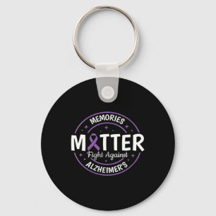 Heimerheimer Brain Awareness Memories Problem Purp Keychain